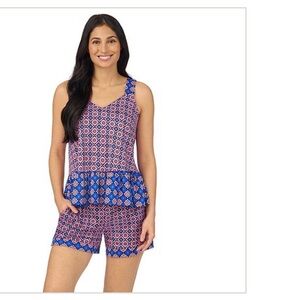 NWT Cuddl Duds Cozy Pajama Tank Top & Shorts Set Sz XL $35